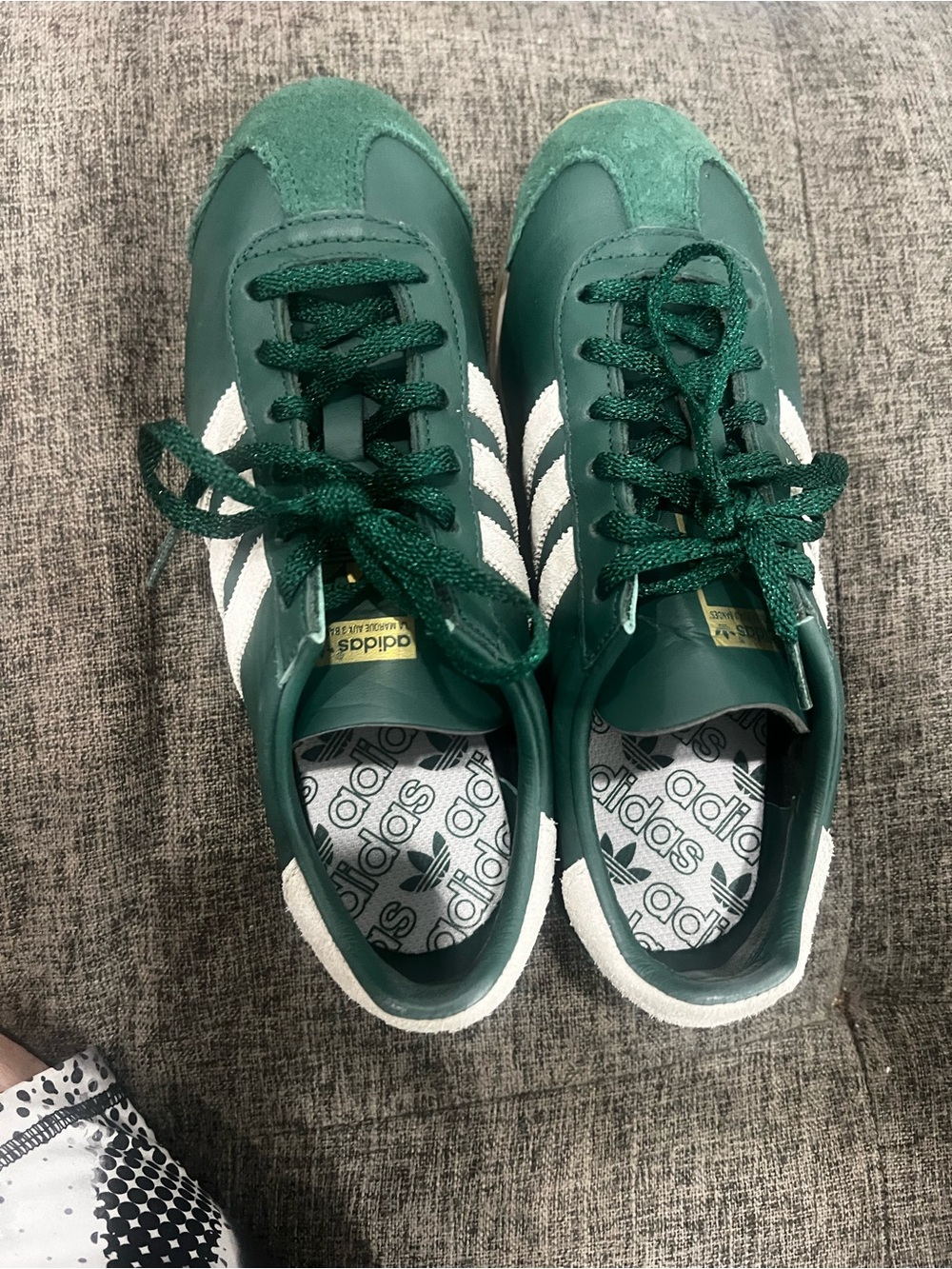 adidas Green & White Classic Samba Athletic Sneakers